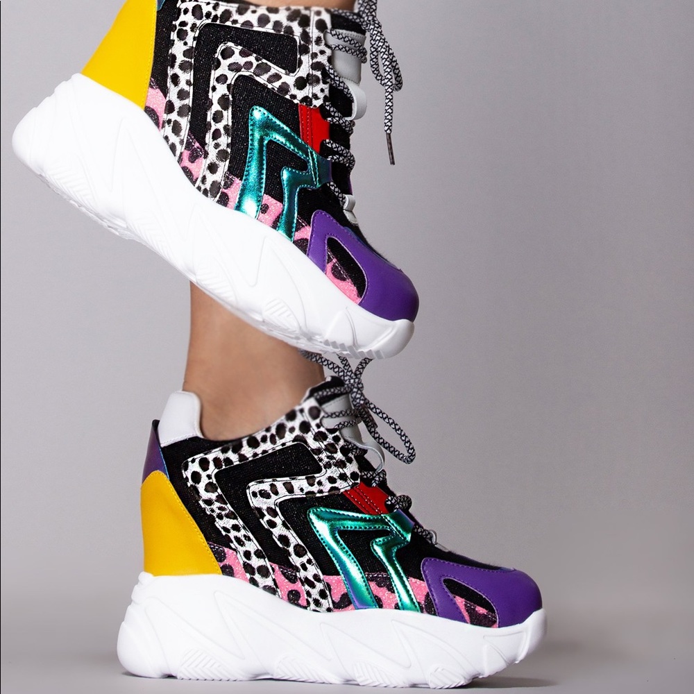 Electric Jungle Platform Sneakers by Anthony Wang